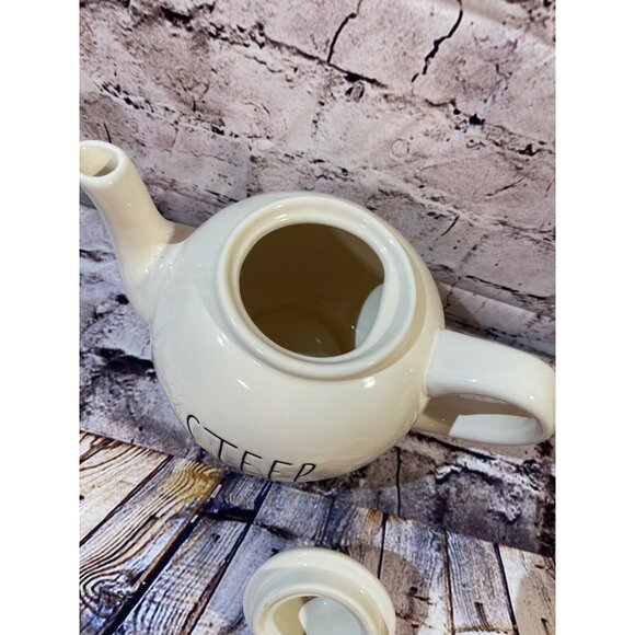 Rae Dunn Tea Pot "STEEP" New Without Tags! - Picture 3 of 10